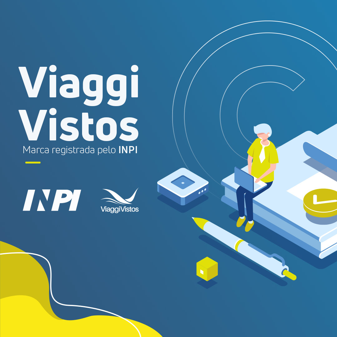 A Viaggi Vistos é uma marca registrada pelo INPI 