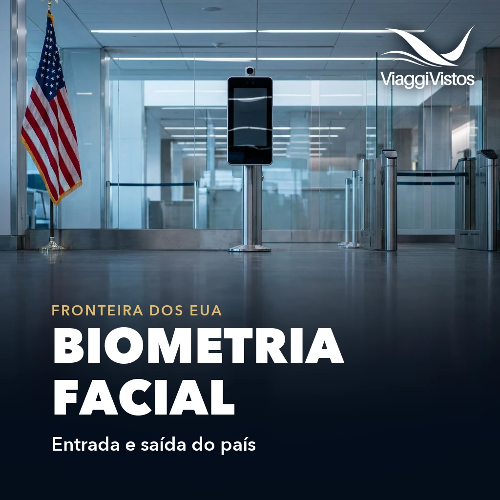 Biometria facial na entrada e saída dos EUA: o que muda para o turista
